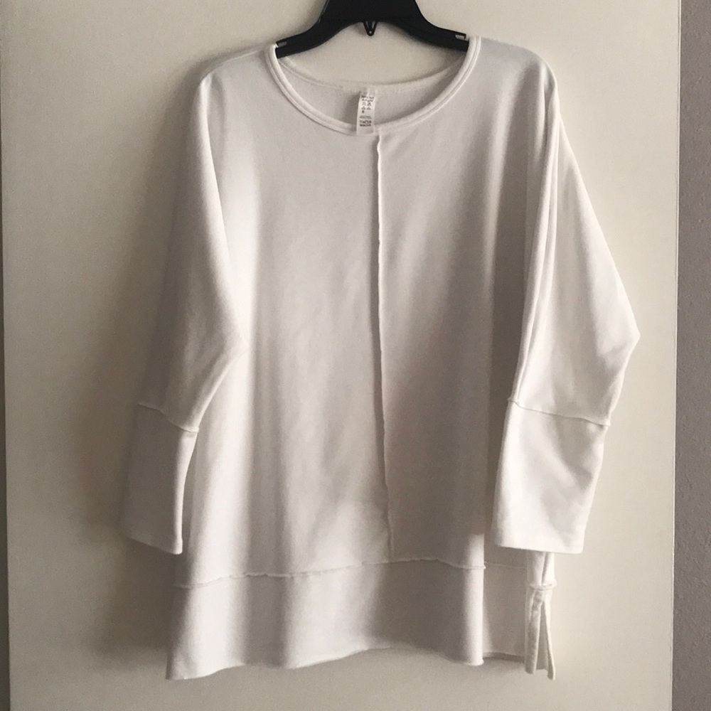 SPANX White Lightweight Pullover Sweatshirt